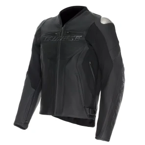 DAINESE RACING 5 LEATHER JACKET - BLACK/BLACK/BLACK