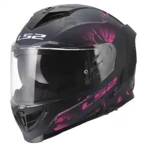 LS2 MC-Hjelm FF818 Storm III Burst Svart Rosa