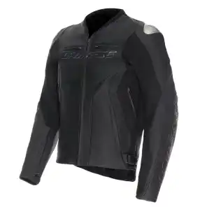 RACING 5 LEATHER JACKET # BLACK/BLACK/BLACK