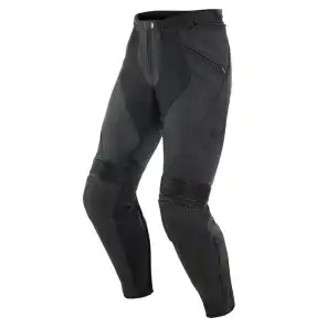 PONY 3 LEATHER PANTS # BLACK-MATT